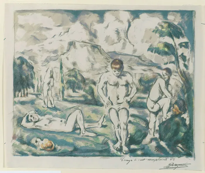 Framed Print : Bathers, 1890–1900. Creator: Paul Cezanne Framed Print : Bathers, 1890–1900. Creator: Paul Cezanne
