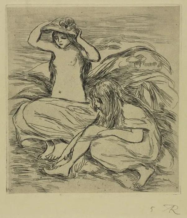Framed Print : The Two Bathers, 1895. Creator: Pierre-Auguste Renoir (French, 1841-1919) Framed Print : The Two Bathers, 1895. Creator: Pierre-Auguste Renoir (French, 1841-1919)