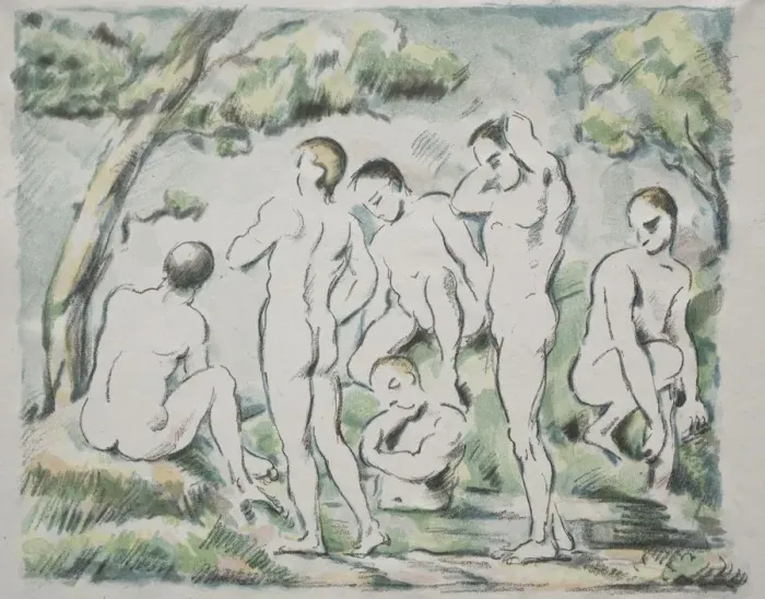 Framed Print : The Bathers, 1897. Creator: Paul Cezanne (French, 1839-1906)