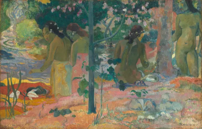 Framed Print : The Bathers, 1897. Creator: Paul Gauguin Framed Print : The Bathers, 1897. Creator: Paul Gauguin