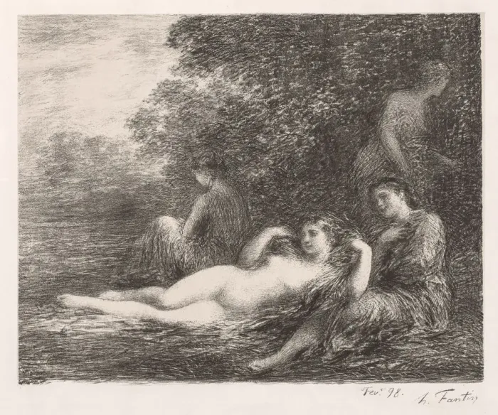 Framed Print : The Bathers, 1898. Creator: Henri Fantin-Latour (French, 1836-1904) Framed Print : The Bathers, 1898. Creator: Henri Fantin-Latour (French, 1836-1904)