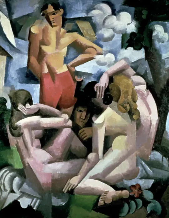 Framed Print : The Bathers, 1912. Artist: Roger de la Fresnaye
