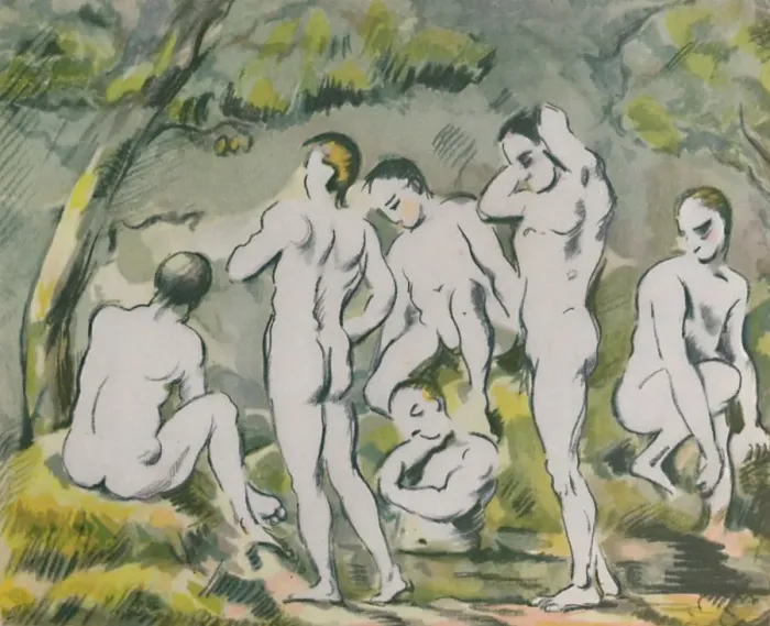 Framed Print : The Bathers, 1946. Artist: Paul Cezanne Framed Print : The Bathers, 1946. Artist: Paul Cezanne