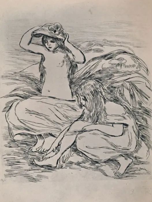 Framed Print : Two Bathers, 1946. Artist: Pierre-Auguste Renoir Framed Print : Two Bathers, 1946. Artist: Pierre-Auguste Renoir