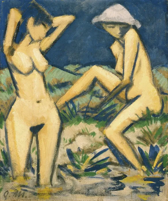 Framed Print : Bathers, c1920. Creator: Otto Mueller Framed Print : Bathers, c1920. Creator: Otto Mueller