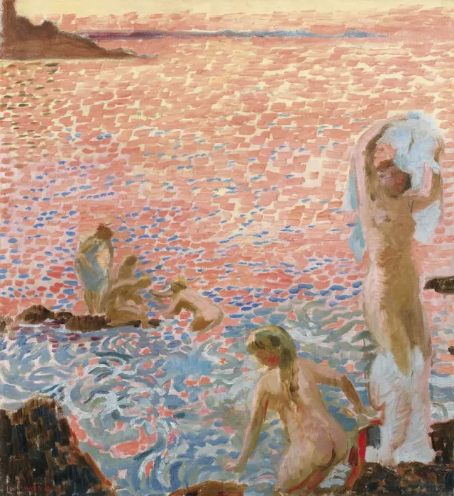 Framed Print : Bathers at Dusk (Baigneuses au Crepuscule), 1912 Framed Print : Bathers at Dusk (Baigneuses au Crepuscule), 1912