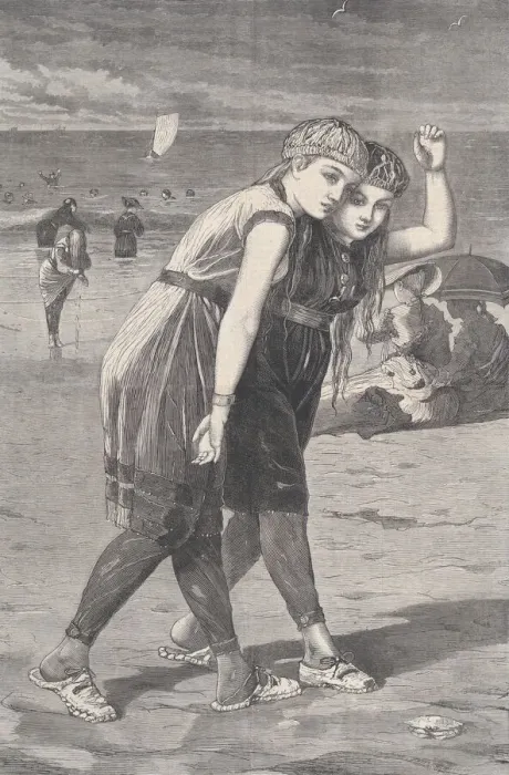 Framed Print : The Bathers (Harpers Weekly, Vol. XVII), August 2, 1873. Creator: William H. Redding Framed Print : The Bathers (Harpers Weekly, Vol. XVII), August 2, 1873. Creator: William H. Redding