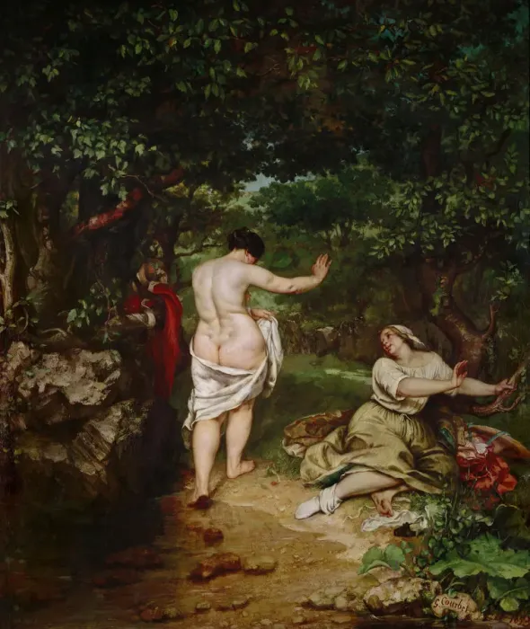 Framed Print : The Bathers (Les Baigneuses), 1853 Framed Print : The Bathers (Les Baigneuses), 1853
