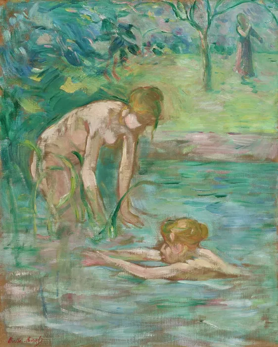 Framed Print : The Bathers (Les Baigneuses), 1892. Creator: Morisot, Berthe (1841-1895) Framed Print : The Bathers (Les Baigneuses), 1892. Creator: Morisot, Berthe (1841-1895)