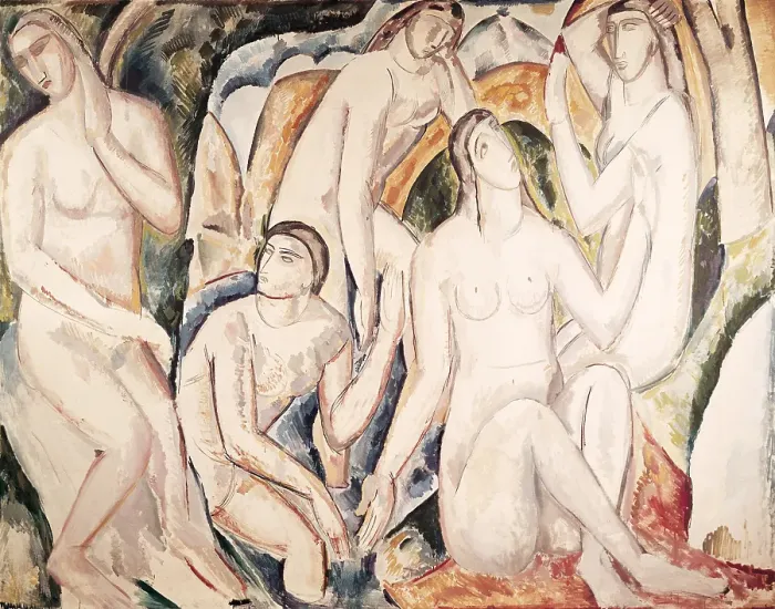 Framed Print : The Bathers (Les Baigneuses), 1908. Creator: Andre Derain Framed Print : The Bathers (Les Baigneuses), 1908. Creator: Andre Derain