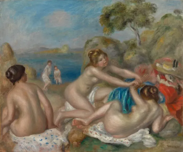 Framed Print : Bathers Playing with a Crab, c. 1897. Creator: Pierre-Auguste Renoir (French, 1841-1919) Framed Print : Bathers Playing with a Crab, c. 1897. Creator: Pierre-Auguste Renoir (French, 1841-1919)