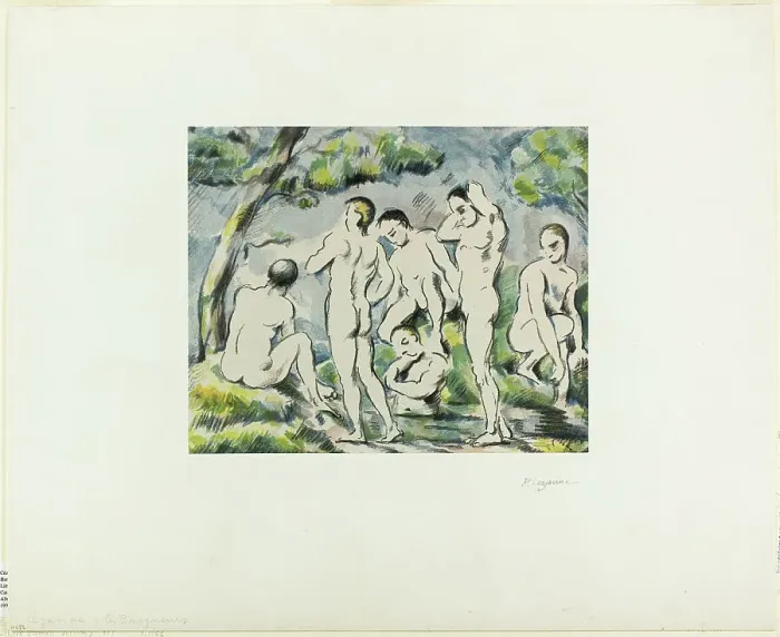 Framed Print : Bathers, published 1897. Creator: Paul Cezanne Framed Print : Bathers, published 1897. Creator: Paul Cezanne