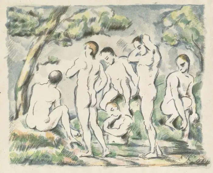 Framed Print : The Bathers (Small Plate), 1897. Creator: Paul Cezanne Framed Print : The Bathers (Small Plate), 1897. Creator: Paul Cezanne