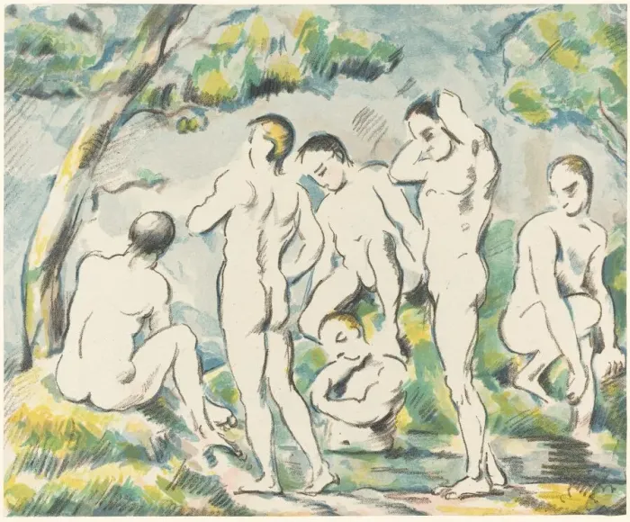 Framed Print : The Bathers (Small Plate), 1897. Creator: Paul Cezanne Framed Print : The Bathers (Small Plate), 1897. Creator: Paul Cezanne