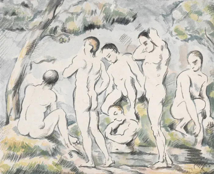 Framed Print : The Bathers (Small Plate), 1897. Creator: Paul Cezanne Framed Print : The Bathers (Small Plate), 1897. Creator: Paul Cezanne