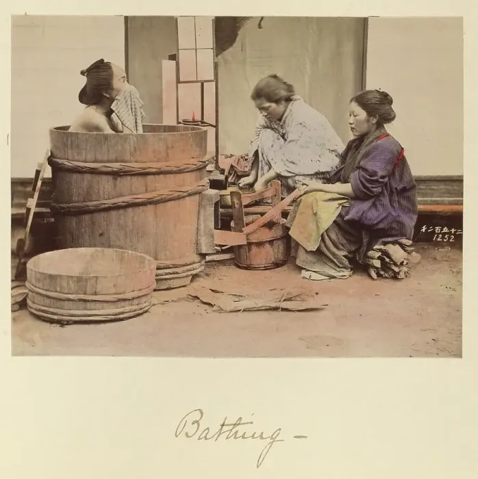 Framed Print : Bathing, about 1873-1883. Creator: Shinichi Suzuki I Framed Print : Bathing, about 1873-1883. Creator: Shinichi Suzuki I