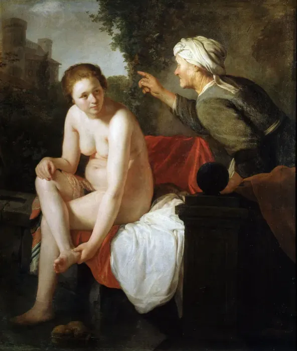 Framed Print : Bathing Bathsheba, 17th century. Artist: Govaert Flinck Framed Print : Bathing Bathsheba, 17th century. Artist: Govaert Flinck