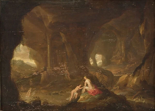Bathing Nymphs in a Landscape, 1609-1795. Creator: Cornelis van Poelenburch