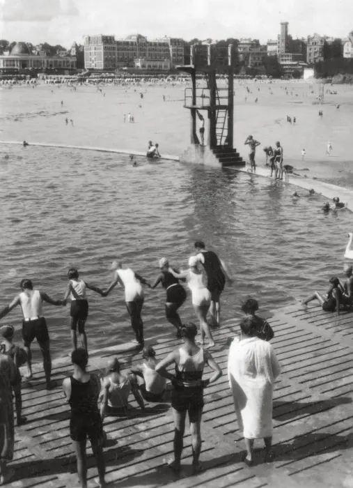Framed Print : Bathing pool, Dinard, Brittany, France, 20th century Framed Print : Bathing pool, Dinard, Brittany, France, 20th century