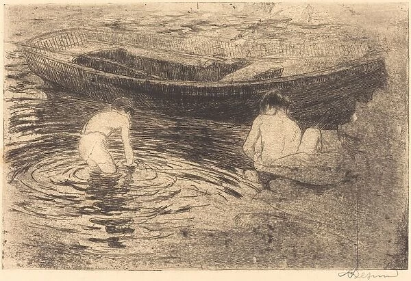 Bathing at Talloires (La baignade aTalloires), 1888. Creator: Paul Albert Besnard