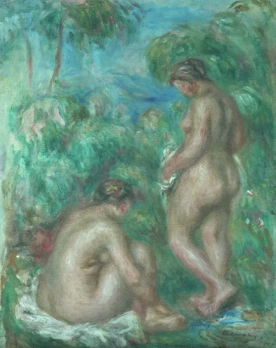 Framed Print : Bathing women, 1916. Creator: Pierre-Auguste Renoir Framed Print : Bathing women, 1916. Creator: Pierre-Auguste Renoir