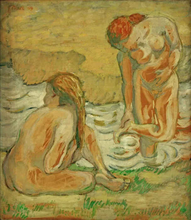 Framed Print : Two Bathing Women (Composition with Nudes II), 1909 Framed Print : Two Bathing Women (Composition with Nudes II), 1909