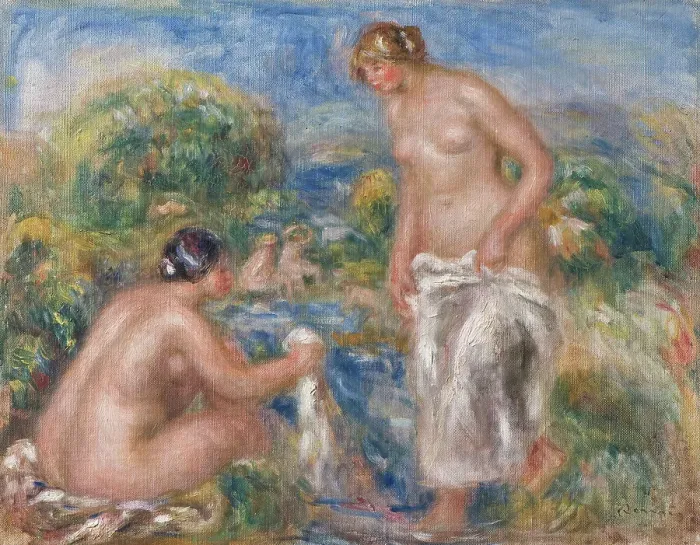 Framed Print : Bathing Women. Creator: Pierre-Auguste Renoir Framed Print : Bathing Women. Creator: Pierre-Auguste Renoir