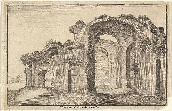 Baths of Diocletian, Rome, 17th century. Creator: Wenceslaus Hollar