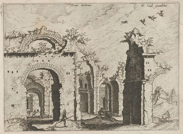 The Baths of Diocletian, from the series Roman Ruins and Buildings, 1562. Creators: Johannes van Doetecum I, Lucas van Doetecum