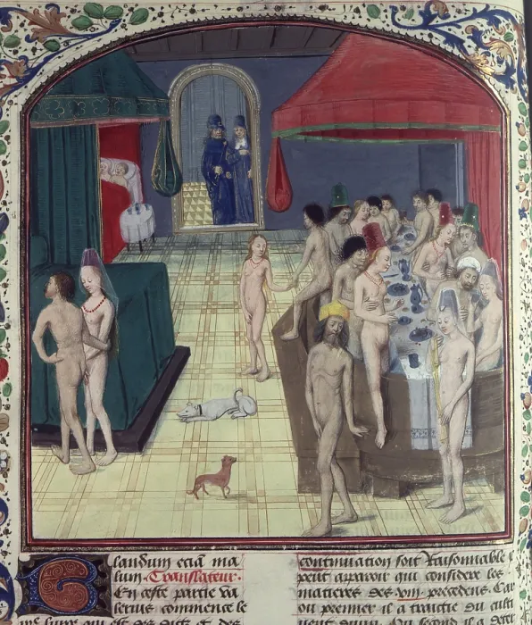 Framed Print : The baths of Sergius Orata. Miniature from Valerius Maximus, ca. 1470-1480. Creator: Anonymous master Framed Print : The baths of Sergius Orata. Miniature from Valerius Maximus, ca. 1470-1480. Creator: Anonymous master