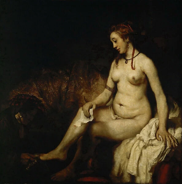 Bathsheba at Her Bath (Bathsheba with King Davids Letter). Artist: Rembrandt van Rhijn (1606-1669)