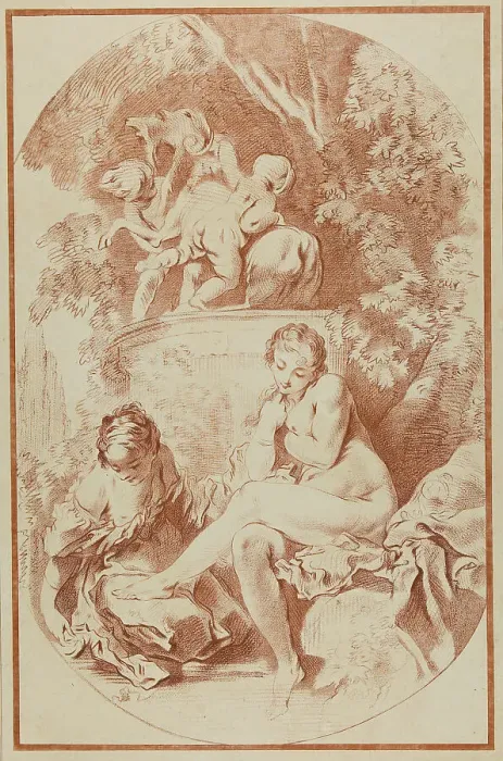 Framed Print : Bathsheba, from A Collection of Prints in Imitation of Drawings, 1764, published 1778. Creator: William Wynne Ryland Framed Print : Bathsheba, from A Collection of Prints in Imitation of Drawings, 1764, published 1778. Creator: William Wynne Ryland
