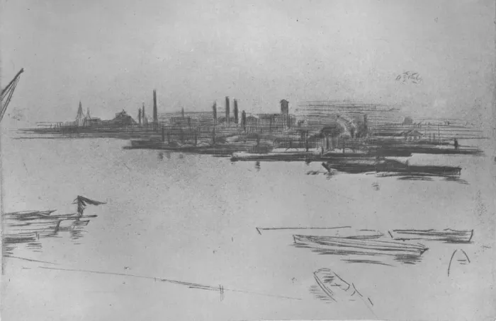 Framed Print : Battersea, Dawn, 1877, (1904). Artist: James Abbott McNeill Whistler Framed Print : Battersea, Dawn, 1877, (1904). Artist: James Abbott McNeill Whistler