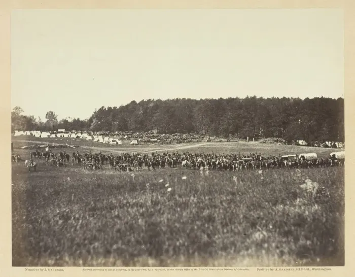 Framed Print : Battery A, Fourth U. S. Artillery, Robertsons Brigade, February 1864