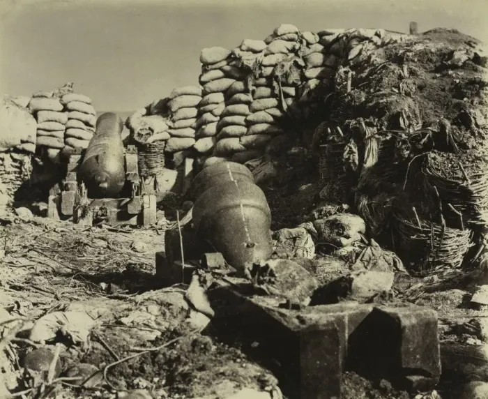 Framed Print : Battery, Malakoff, 1855. Creator: Leon-Eugene Mehedin (French, 1828-1905); Col Framed Print : Battery, Malakoff, 1855. Creator: Leon-Eugene Mehedin (French, 1828-1905); Col