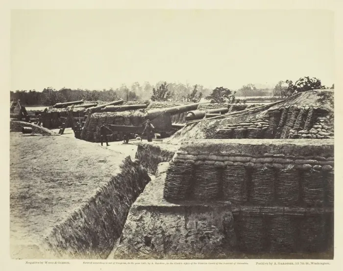 Framed Print : Battery No. 1, Near Yorktown, Virginia, May 1862. Creator: Wood & Gibson Framed Print : Battery No. 1, Near Yorktown, Virginia, May 1862. Creator: Wood & Gibson
