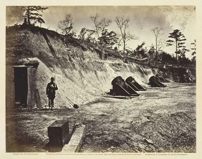 Framed Print : Battery No. 4, Near Yorktown, Virginia, May 1862. Creator: Wood & Gibson Framed Print : Battery No. 4, Near Yorktown, Virginia, May 1862. Creator: Wood & Gibson