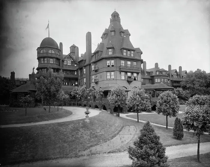 Framed Print : Battery Park Hotel, Asheville, N.C. c1902. Creator: William H. Jackson Framed Print : Battery Park Hotel, Asheville, N.C. c1902. Creator: William H. Jackson