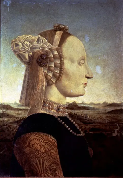 Framed Print : Battista Sforza, portrait by Piero della Francesca Framed Print : Battista Sforza, portrait by Piero della Francesca