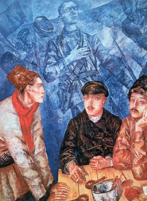 Framed Print : After the Battle, 1923. Artist: Kuz ma Petrov-Vodkin Framed Print : After the Battle, 1923. Artist: Kuz ma Petrov-Vodkin