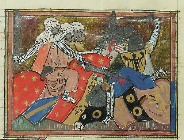 The Battle of Ager Sanguinis on June 28, 1119, 1337. Creator: Maître de Fauvel (active 1314-1340)