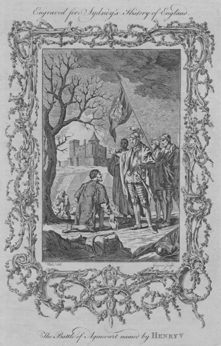 Framed Print : The Battle of Agincourt named by Henry V, 1773. Creator: Charles Grignion Framed Print : The Battle of Agincourt named by Henry V, 1773. Creator: Charles Grignion