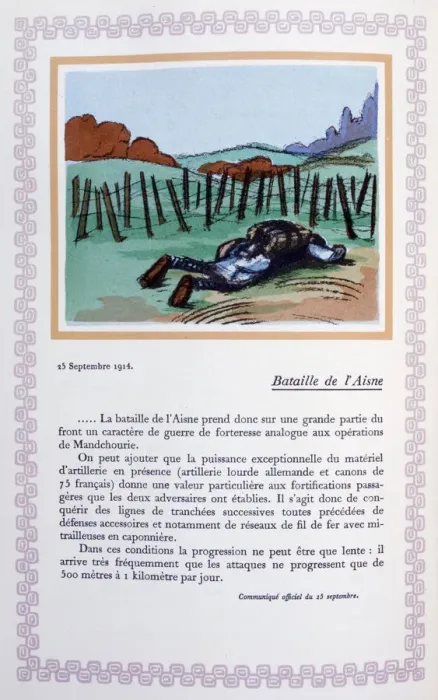 Framed Print : The Battle of the Aisne, 25th September 1914, (1919). Artist: Andre Helle Framed Print : The Battle of the Aisne, 25th September 1914, (1919). Artist: Andre Helle