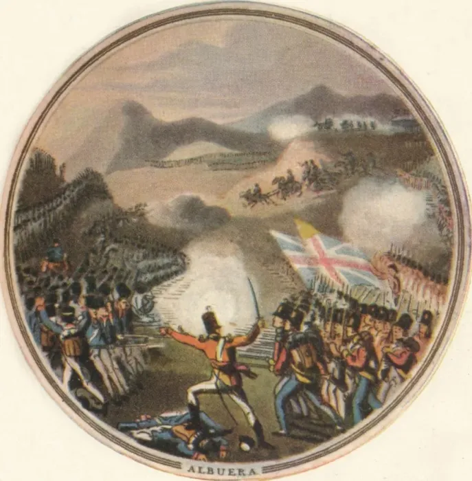 Framed Print : Battle of Albuera, 1815, (1910). Artist: Edward Orme Framed Print : Battle of Albuera, 1815, (1910). Artist: Edward Orme