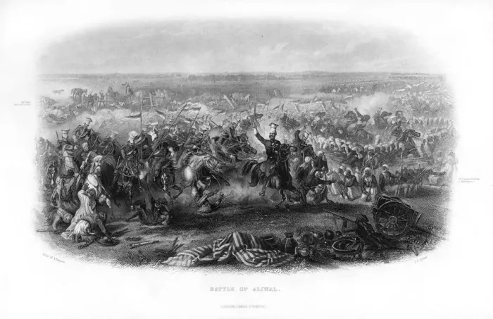 Framed Print : The Battle of Aliwal, 19th century. Artist: JJ Crew