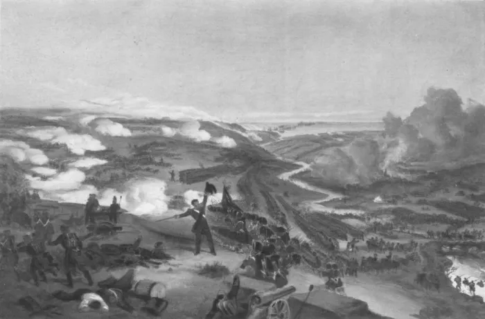 Framed Print : The Battle of Alma, 1855 (1909). Artist: William Simpson Framed Print : The Battle of Alma, 1855 (1909). Artist: William Simpson