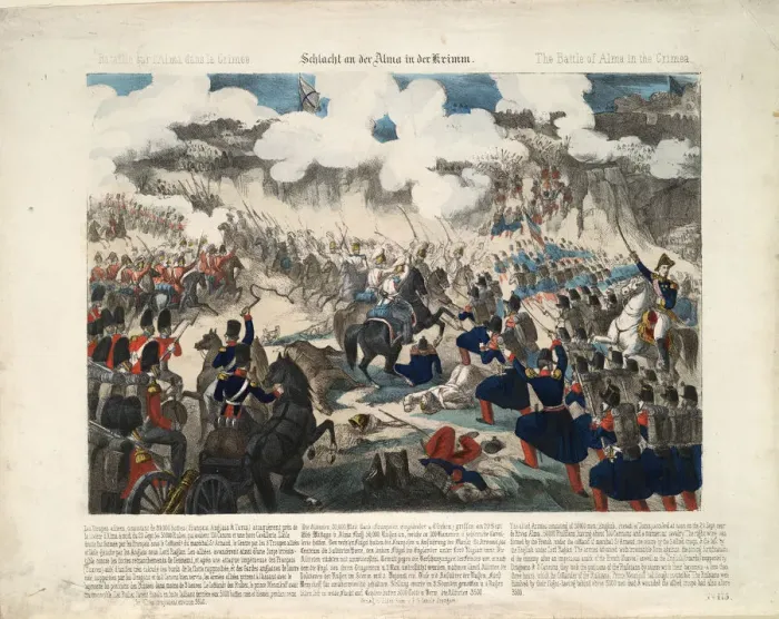 Framed Print : The Battle of the Alma on September 20, 1854, 1854. Artist: Anonymous Framed Print : The Battle of the Alma on September 20, 1854, 1854. Artist: Anonymous