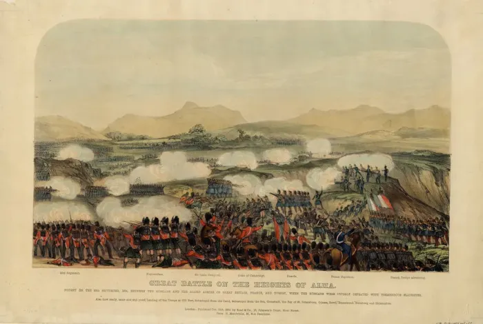 Framed Print : The Battle of the Alma on September 20, 1854, 1854. Artist: Anonymous Framed Print : The Battle of the Alma on September 20, 1854, 1854. Artist: Anonymous