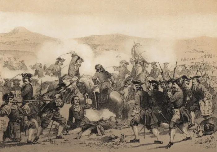 Framed Print : Battle of Almansa. April 25, 1707, between the armies of Philip V and the Archduke of Austria Framed Print : Battle of Almansa. April 25, 1707, between the armies of Philip V and the Archduke of Austria