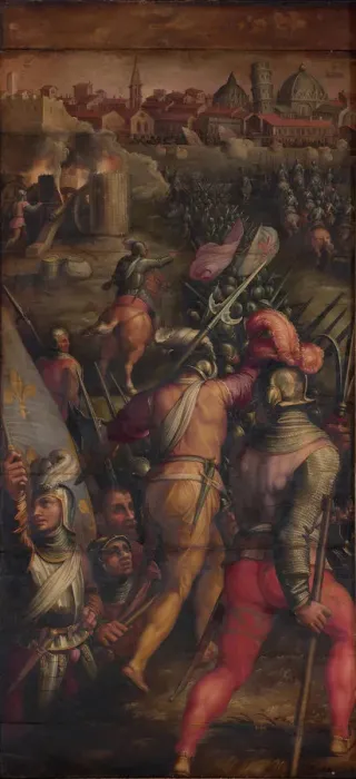 Framed Print : The Battle of Barbagianni near Pisa, 1563-1565. Artist: Vasari, Giorgio (1511-1574) Framed Print : The Battle of Barbagianni near Pisa, 1563-1565. Artist: Vasari, Giorgio (1511-1574)